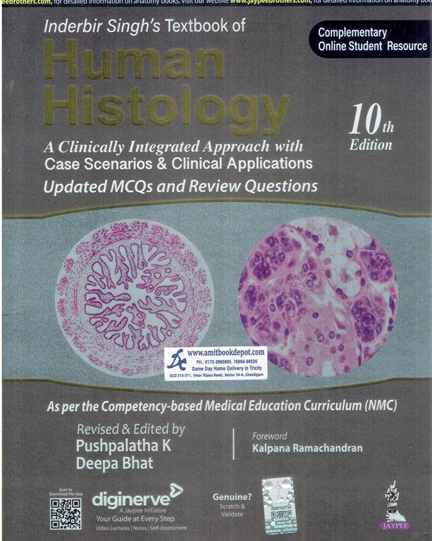 Jaypee Inderbir Singh Textbook of Human Histology 10th Edition