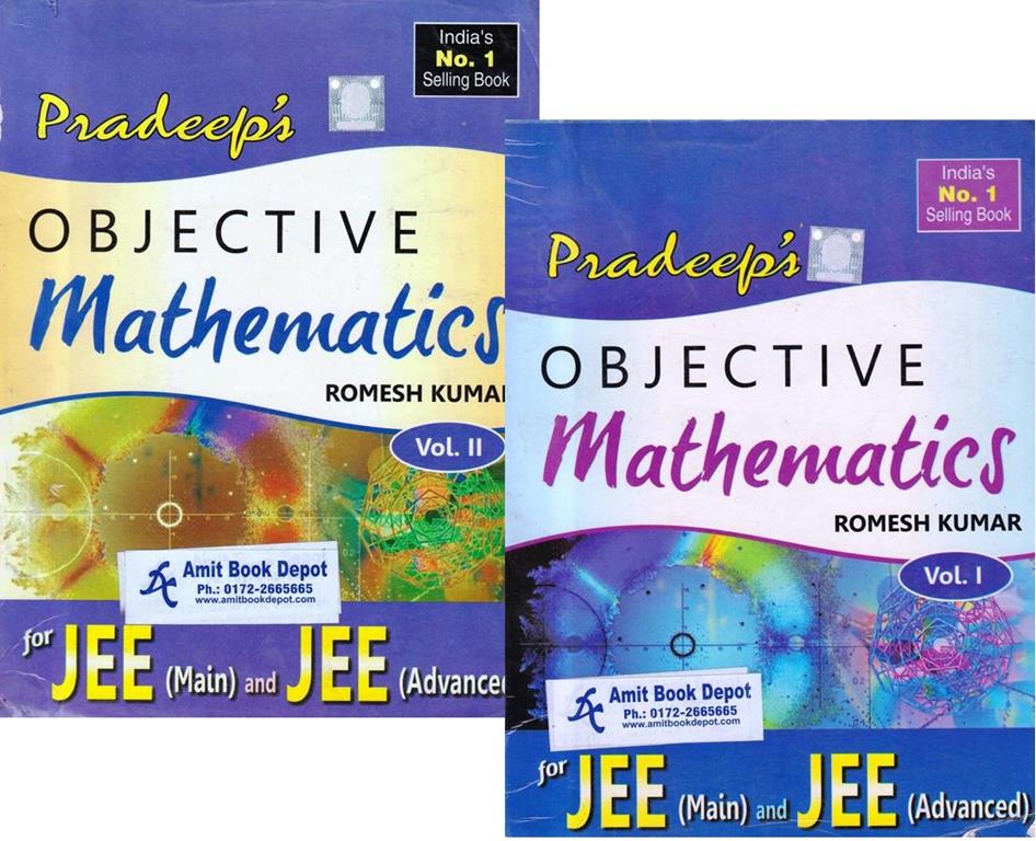 Pradeep Objective Mathematics JEE Mains and Advanced (Set of Two Volumes)