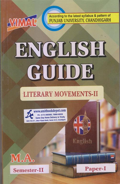 Vimal English Guide Literary Movements 2 for MA 2nd Sem Paper 1 PU Chandigarh