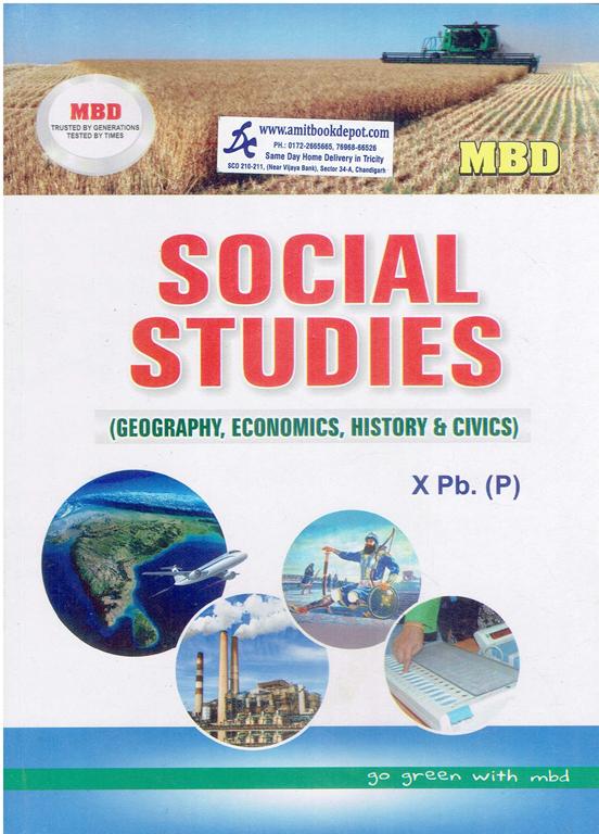 MBD Geography Economics History and Civics for Class 10th PSEB (Punjabi Medium)