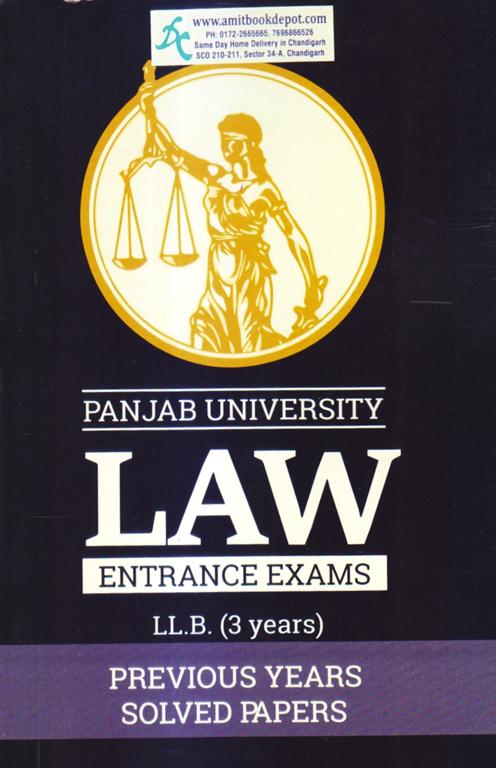 Panjab University Law Entrance Exams Previous Years Solved Papers LL.B 3 Year Law (NEW)