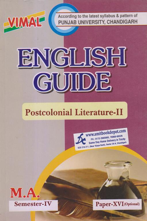 Vimal English Guide Postcolonial Literature 2 Paper 3 MA Semester 4 PU