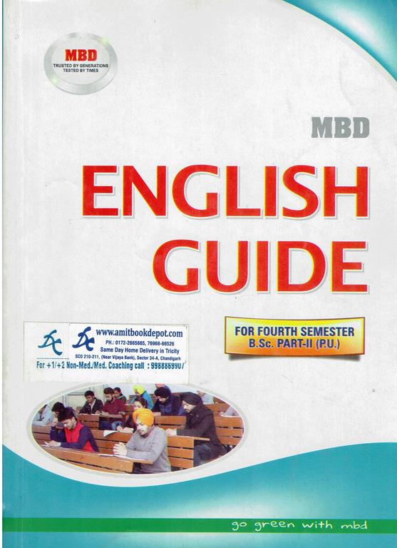 MBD English Guide BSc 4th Semester PU Chandigarh