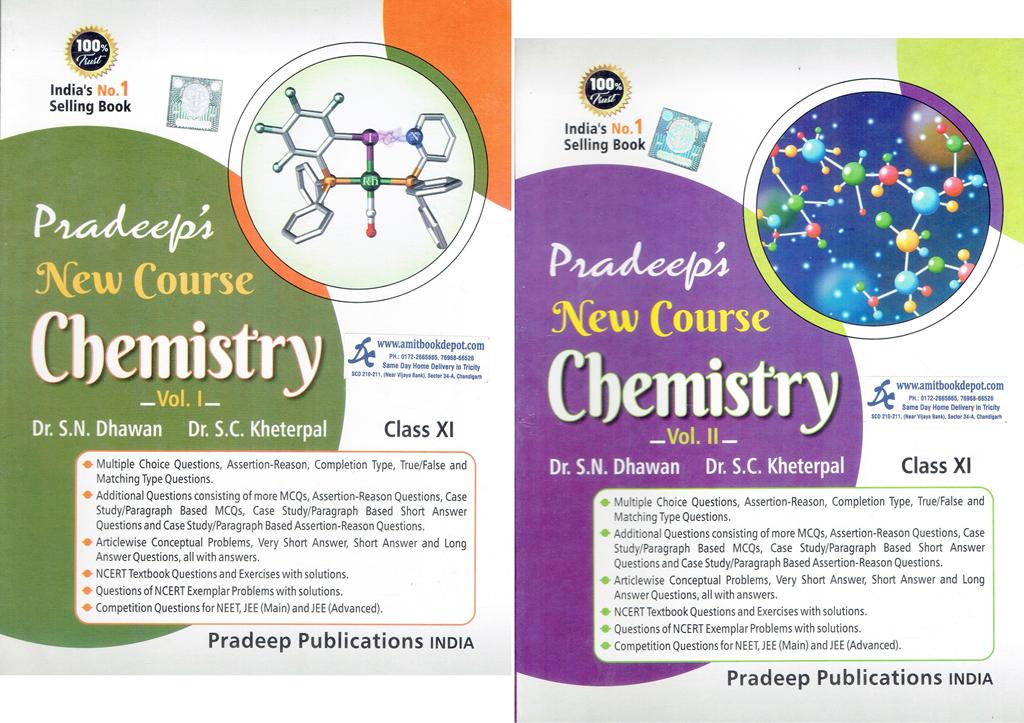 Pradeep New Course Chemistry (Set of Two Volumes) for Class 11th