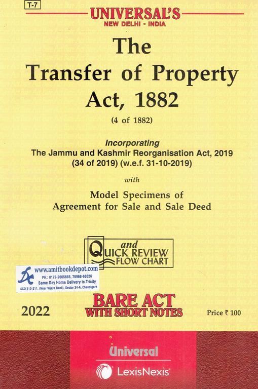 Universal Bare Act The Transfer of Property Act 1882