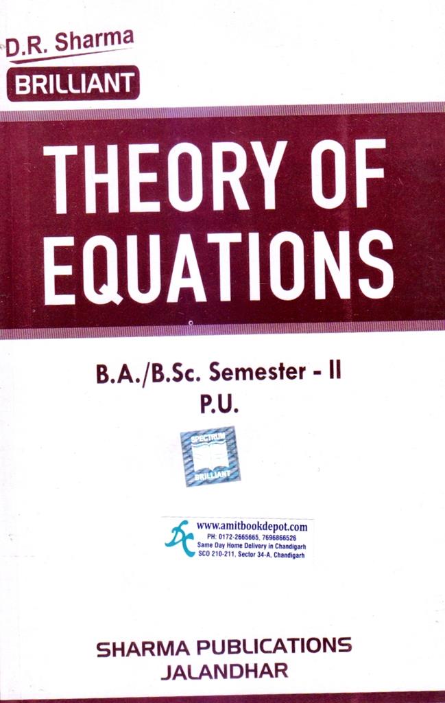 Brilliant Theory of Equations BA and BSc 2nd Semester PU Chandigarh