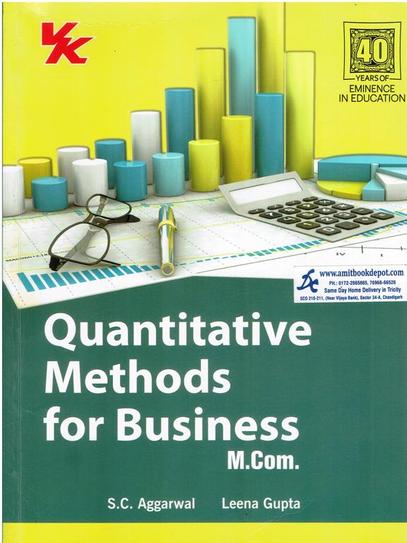 Quantitative Methods for Business MCOM 1st Semester PU Chandigarh