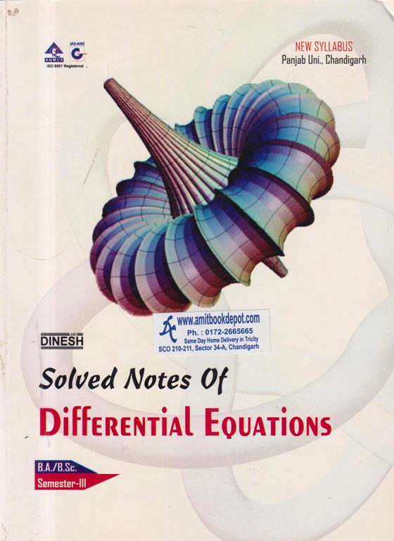 Solved Notes of Differential Equations BA and BSc 3rd Semester PU