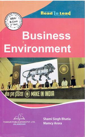 Business Environment BBA and BCom 2nd Sem PTU