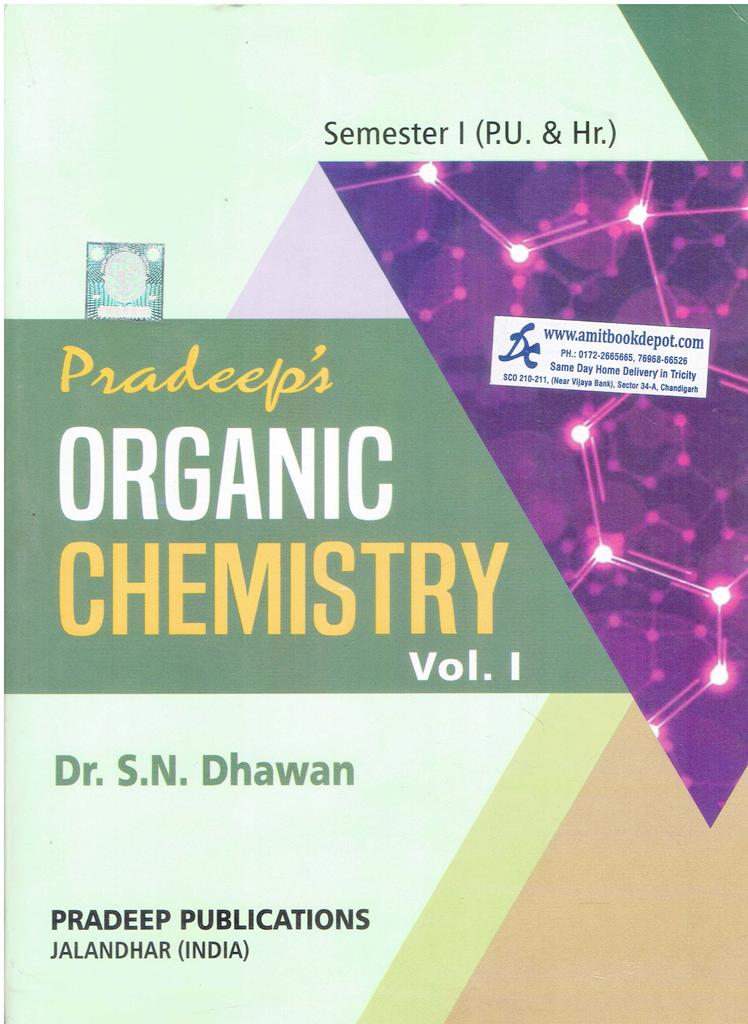 Pradeep Organic Chemistry Vol 1 for BSc 1st Semester PU Chandigarh