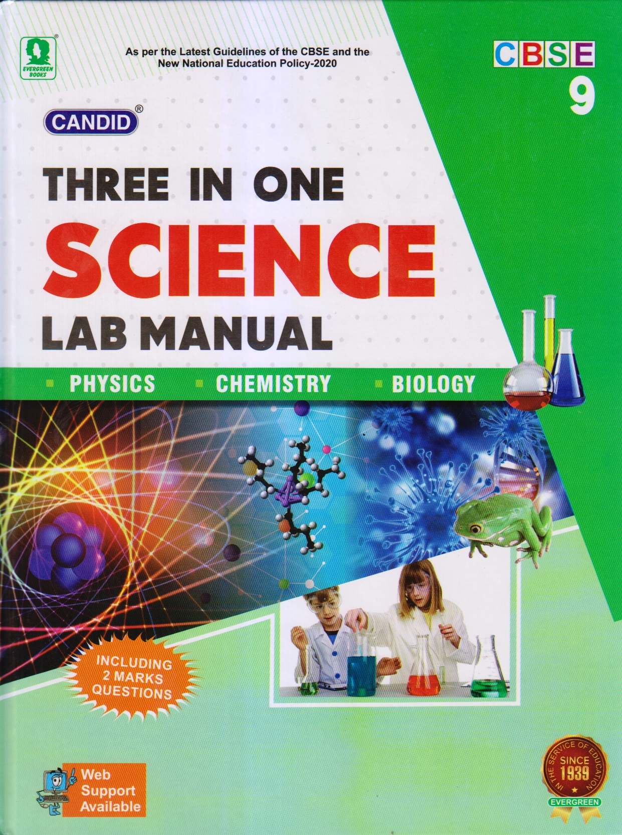 Evergreen Candid Three In One Science Lab Manual For Class 9th CBSE