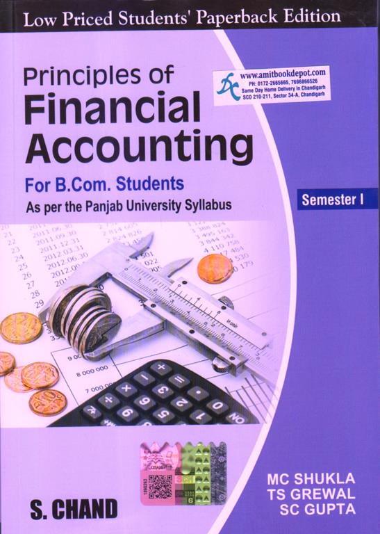 S Chand Principles of Financial Accounting for B.com.1st semester