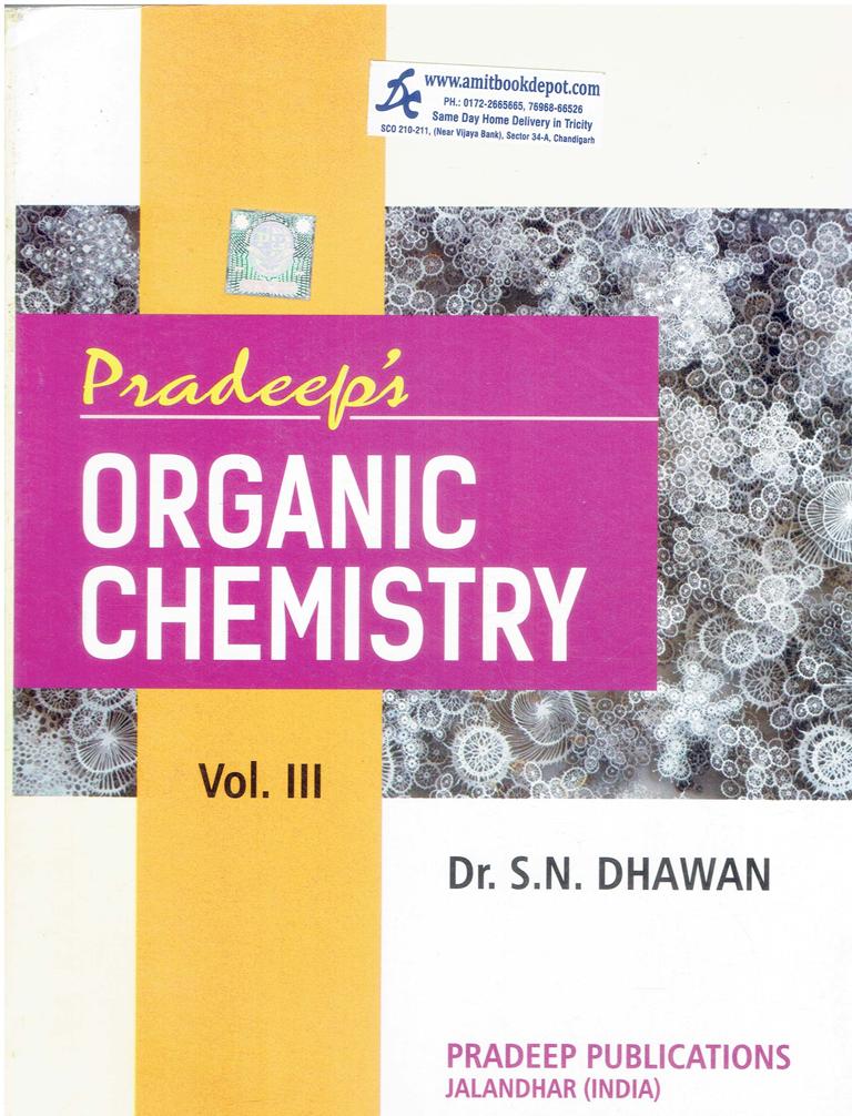 Pradeep Organic Chemistry Vol 3 BSc 5th and 6th Semester PU Chandigarh