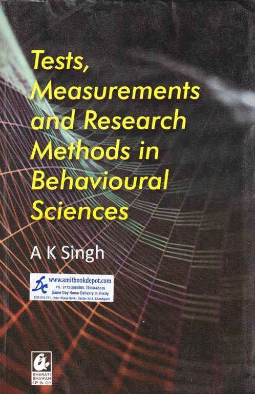 Tests Measurements And Research Methods In Behavioral Sciences