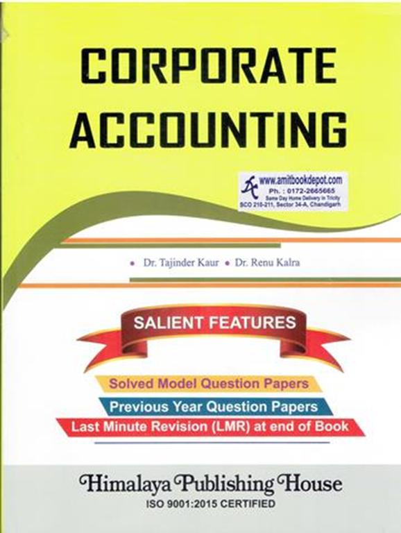 Himalaya Corporate Accounting BCom 2nd Semester PU Chandigarh