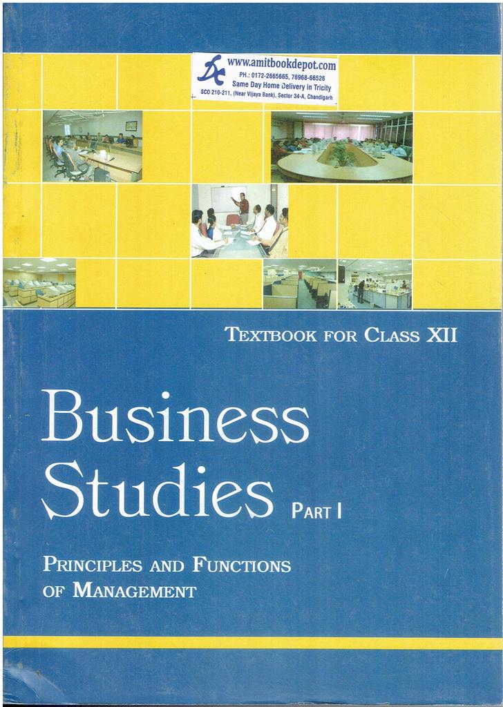 NCERT Business Studies Part 1 Principles and Functions of Management Textbook For Class 12th