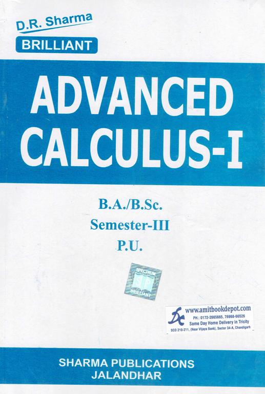 Brilliant Advanced Calculus 1 BA and Bsc 3rd Semester PU Chandigarh