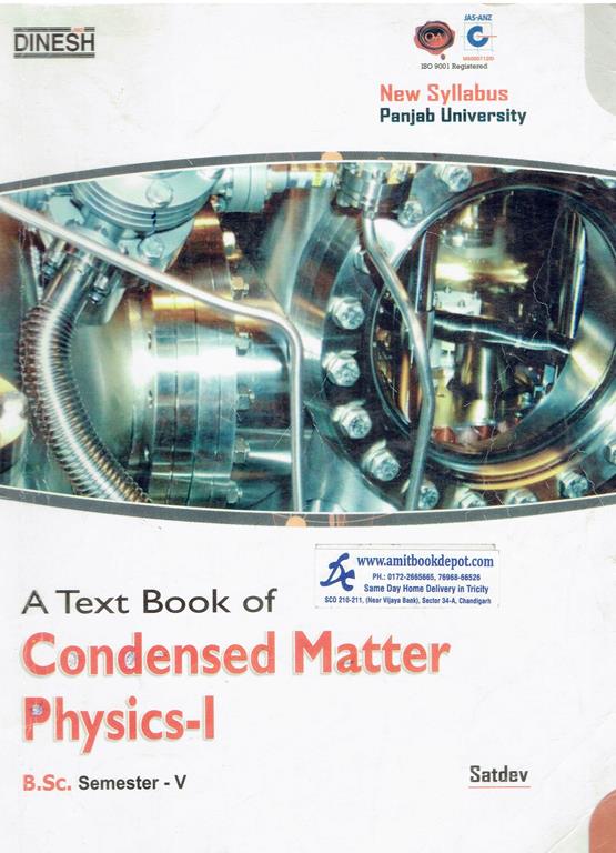 A Text Book Of Condensed Matter Physics 1 BSc 5th Semester PU Chandigarh