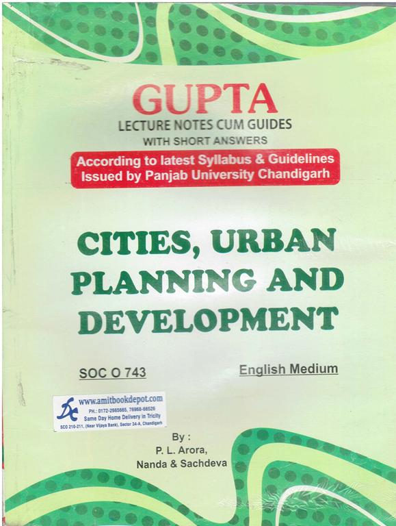 Cities Urban Planning and Development for MA Sociology 4th Semester PU