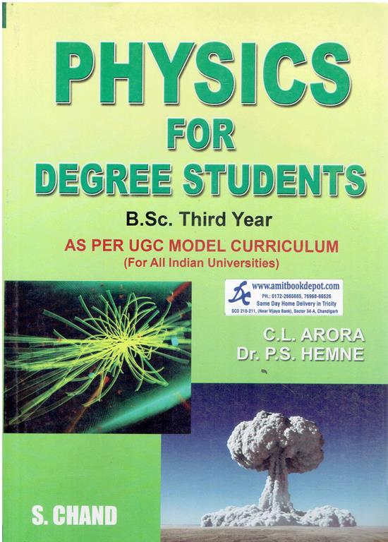 Physics For Degree Students Bsc 3rd Year