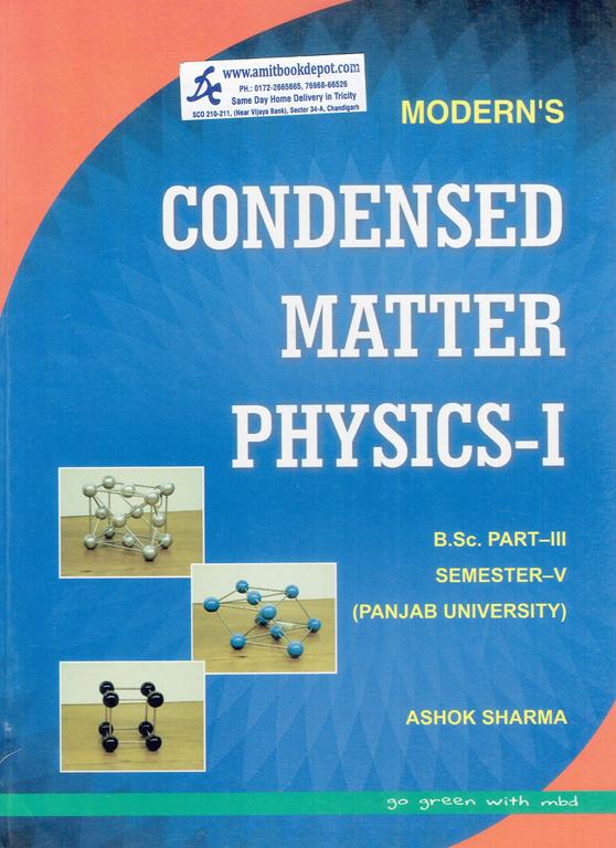 Modern Condensed Matter Physics 1 BSc 5th Semester PU Chandigarh