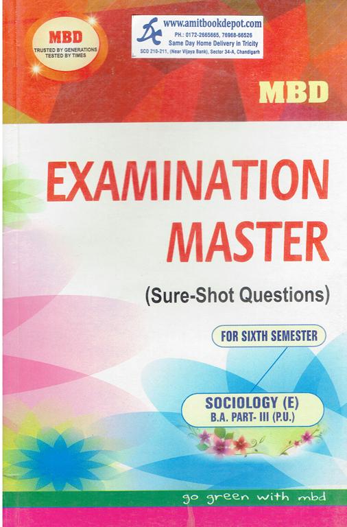 MBD Examination Master Sociology BA 6th Semester PU