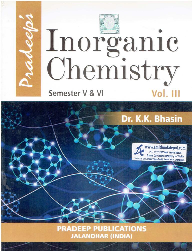 Pradeep Inorganic Chemistry Vol 3 for BSc 5th and 6th Semester PU Chandigarh